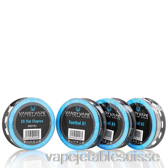 Vape Suisse Vandy Vape Bobines De Fil Spécialisées Ka1 Clapton Fusionné - 24ga*2(=)+32ga - 10ft - 1.16ohm